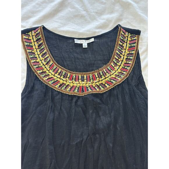 Spense Beaded Embroidered Sleeveless Blouse – Size L - Picture 3 of 5
